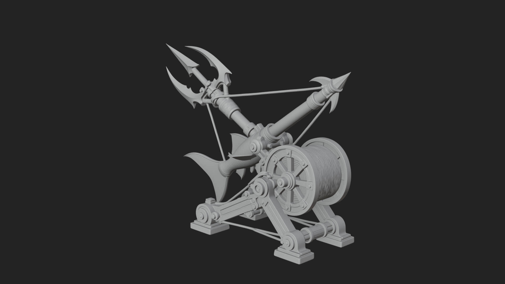 Harpoon Launcher Engine Model Design 1 3D Print Model 3D Model