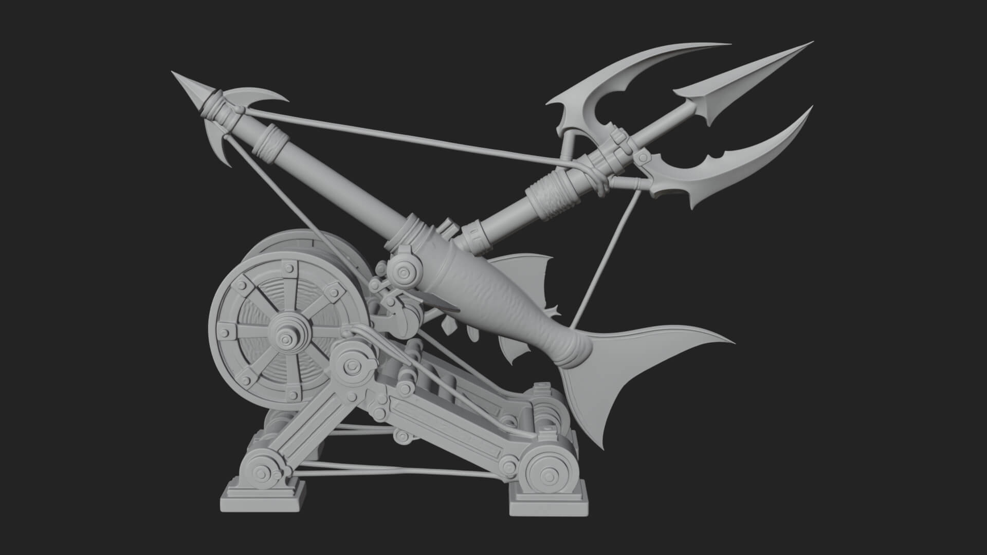 Harpoon Launcher Engine Model Design 1 3D Print Model 3D Model
