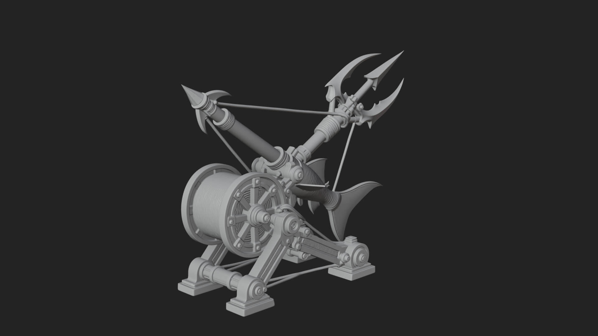 Harpoon Launcher Engine Model Design 1 3D Print Model 3D Model
