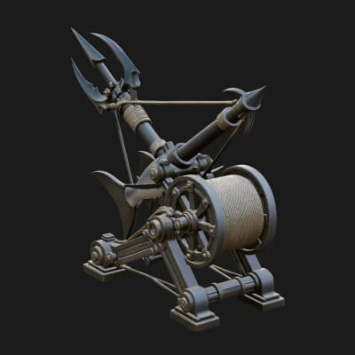 Harpoon Launcher Engine Model Design 1 3D Print Model