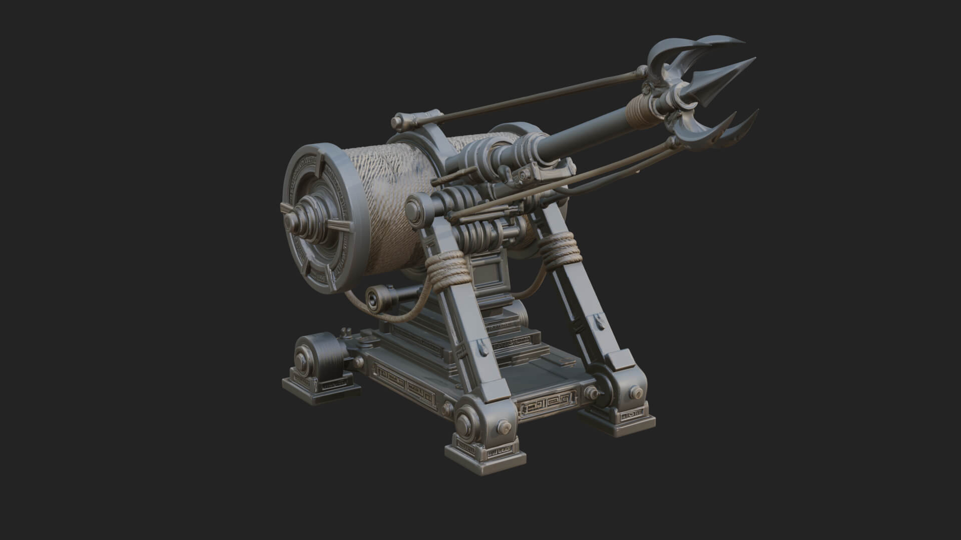 Harpoon Launcher Engine Model Design 2 3D Print Model 3D Model