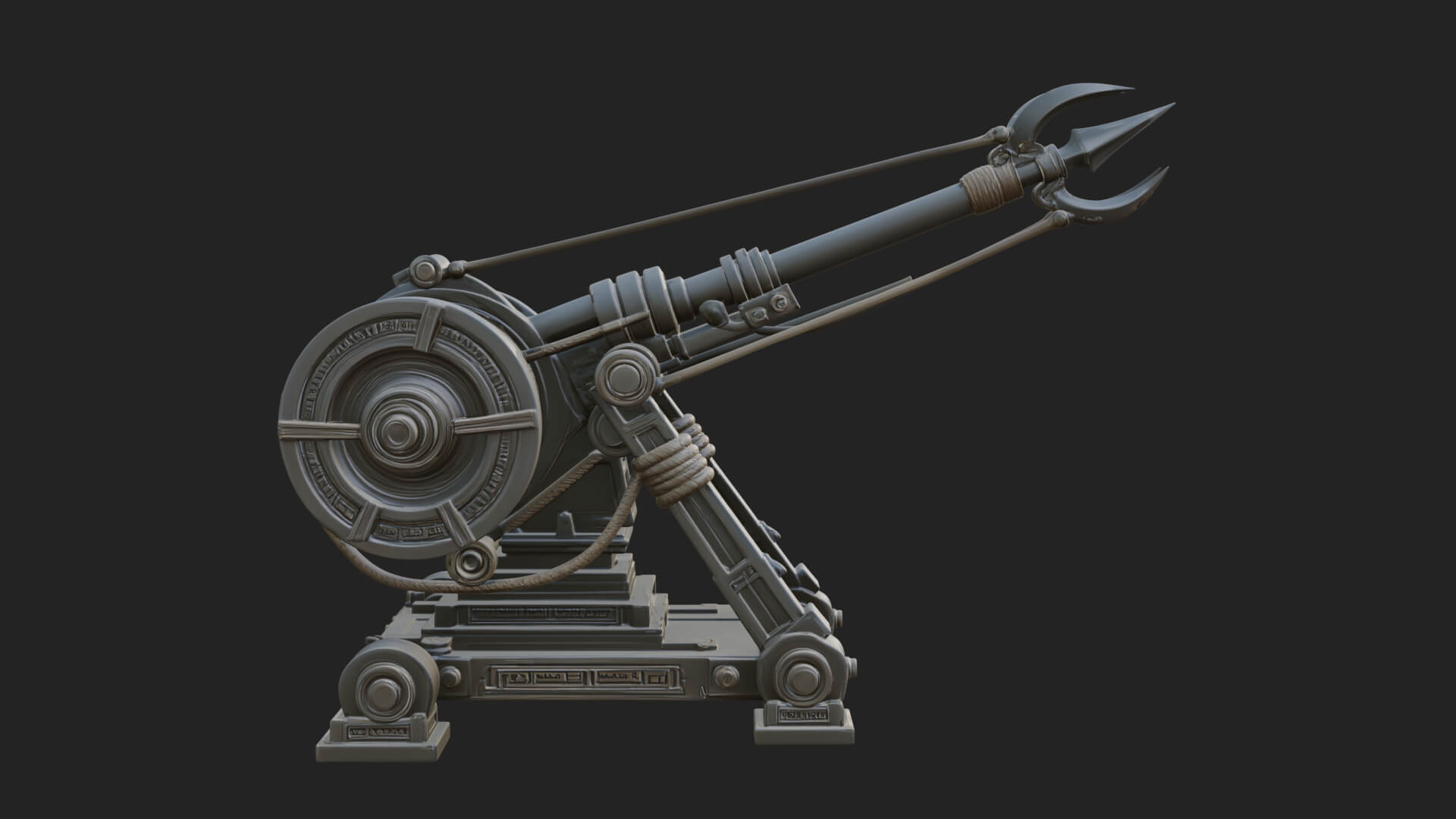 Harpoon Launcher Engine Model Design 2 3D Print Model 3D Model