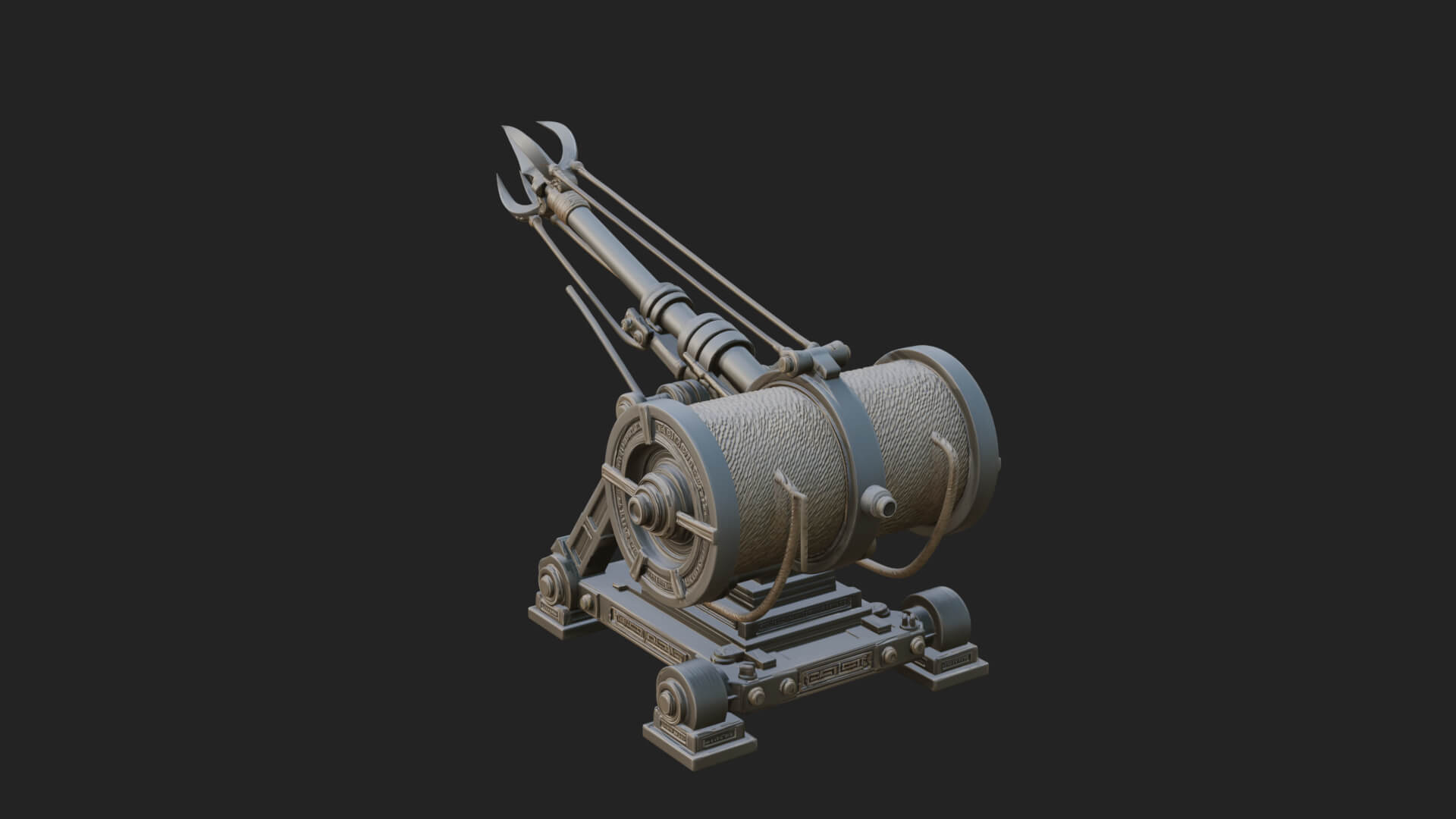 Harpoon Launcher Engine Model Design 2 3D Print Model 3D Model
