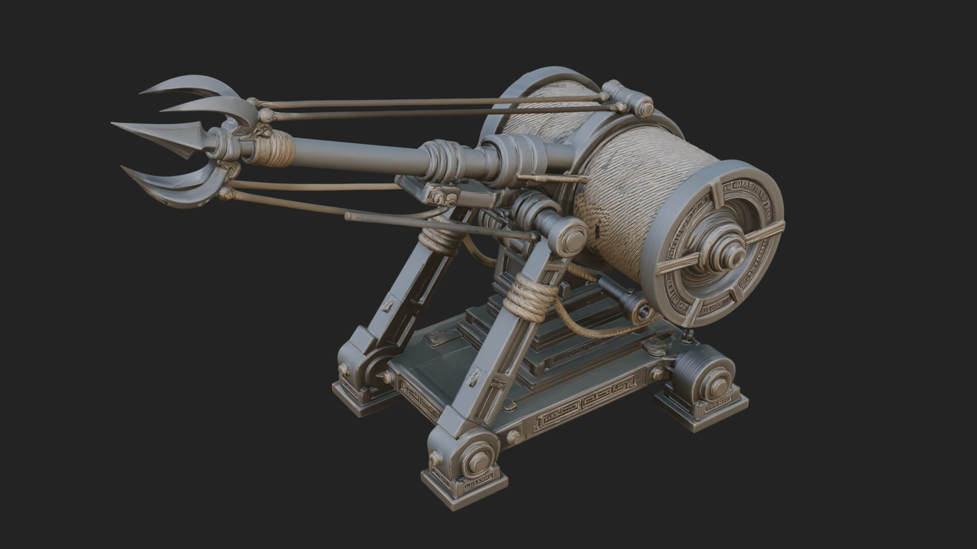 Harpoon Launcher Engine Model Design 2 3D Print Model 3D Model