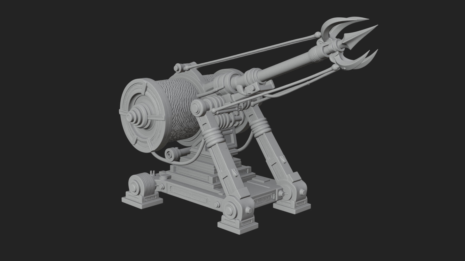 Harpoon Launcher Engine Model Design 2 3D Print Model 3D Model