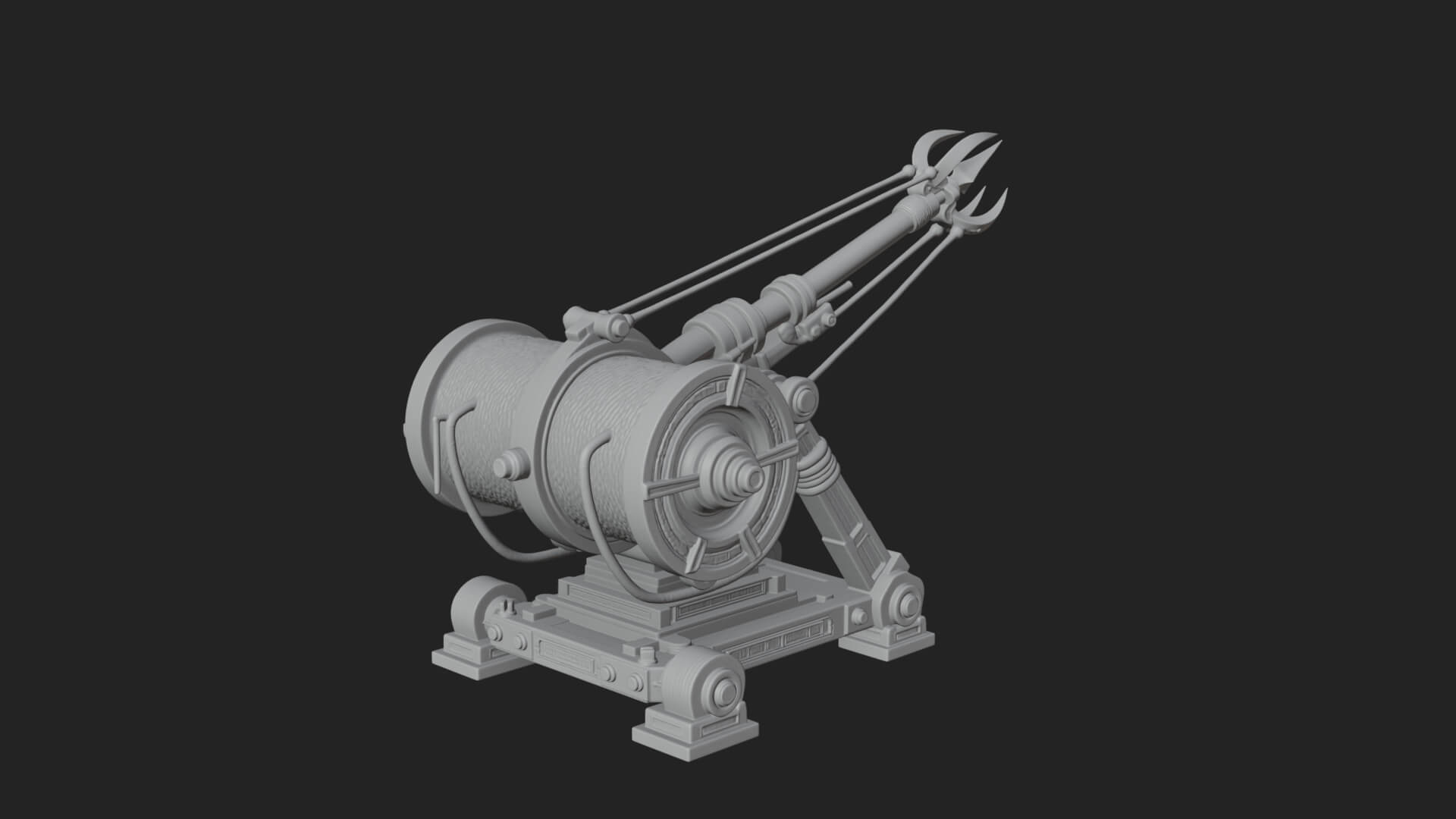 Harpoon Launcher Engine Model Design 2 3D Print Model 3D Model