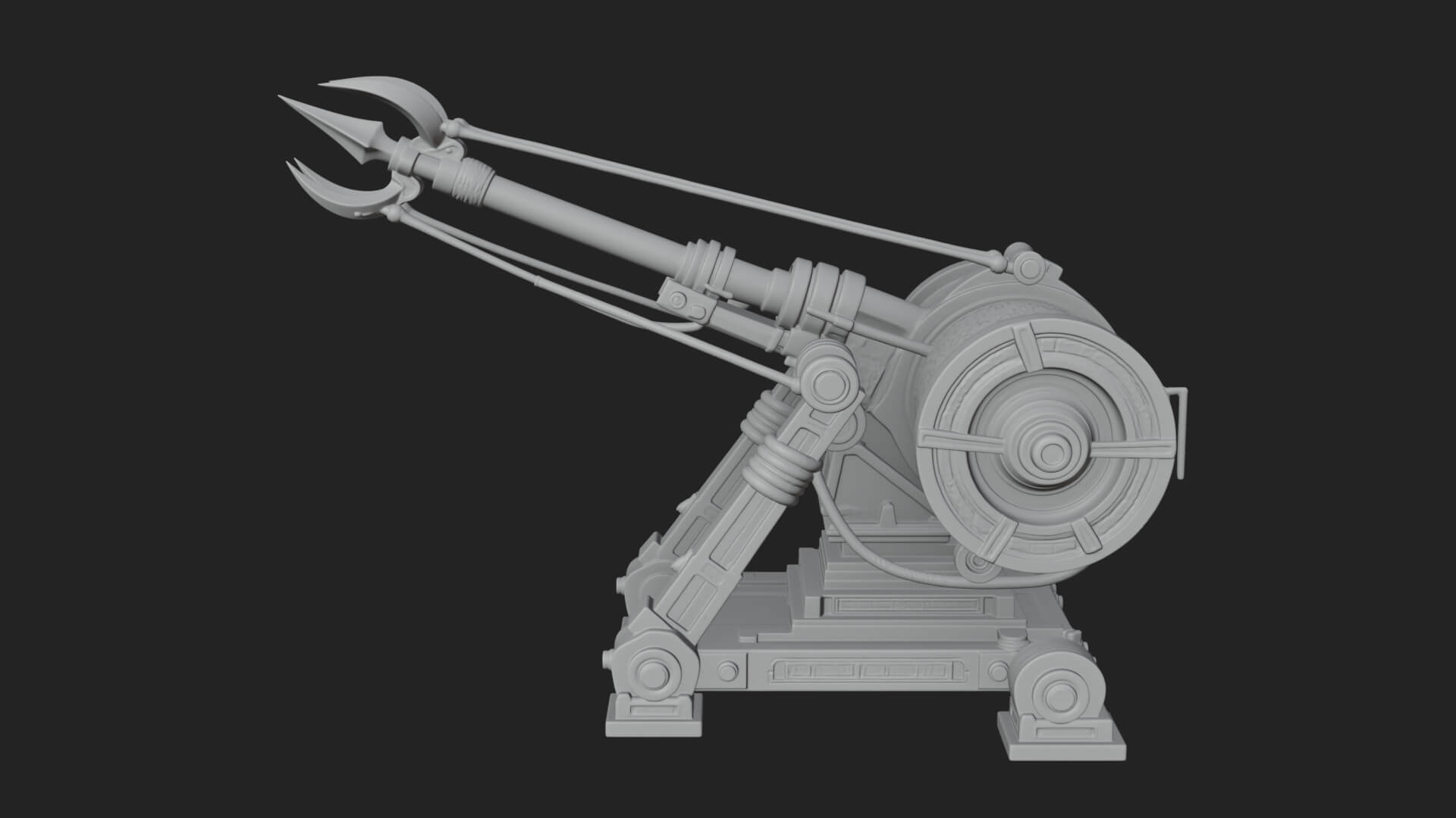 Harpoon Launcher Engine Model Design 2 3D Print Model 3D Model