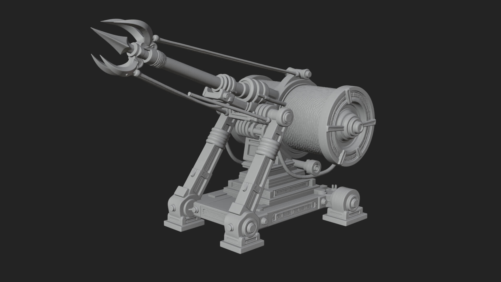 Harpoon Launcher Engine Model Design 2 3D Print Model 3D Model