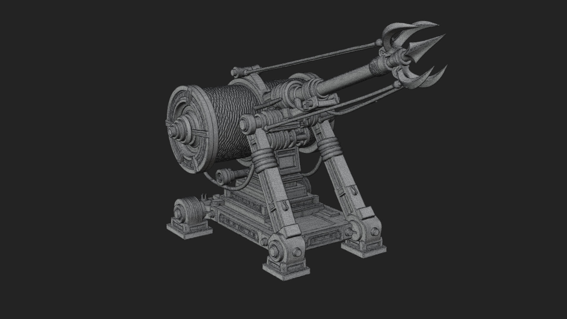 Harpoon Launcher Engine Model Design 2 3D Print Model 3D Model