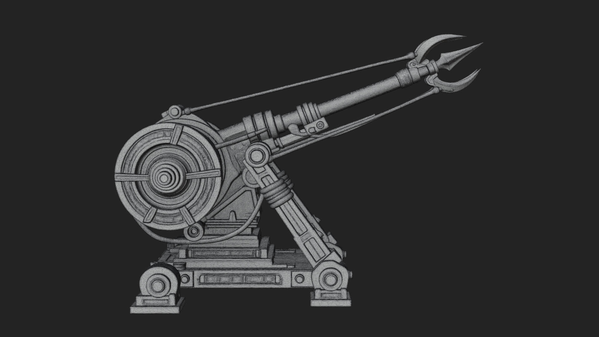 Harpoon Launcher Engine Model Design 2 3D Print Model 3D Model