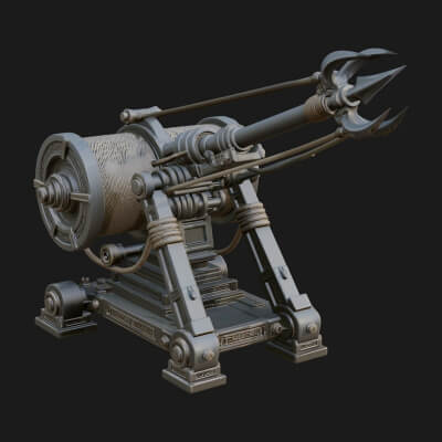 Harpoon Launcher Engine Model Design 2 3D Print Model