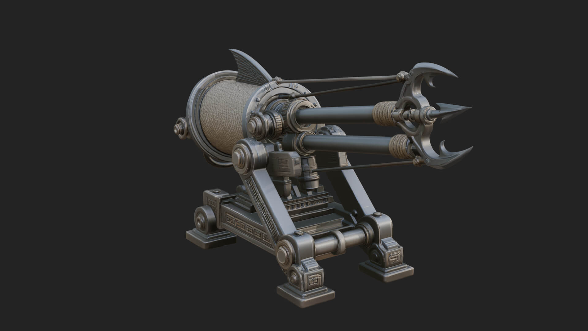 Harpoon Launcher Engine Model Design 3 3D Print Model 3D Model