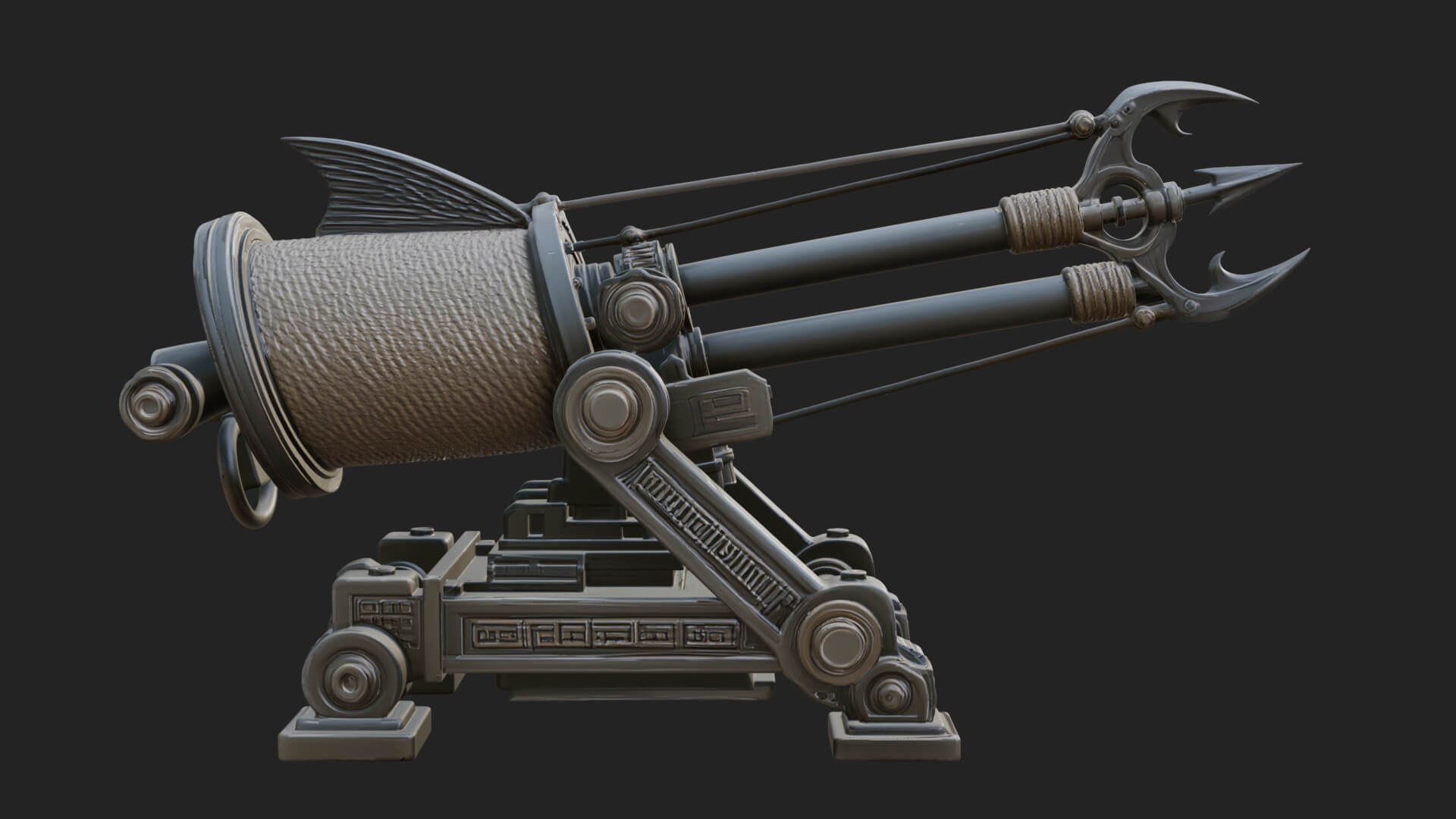 Harpoon Launcher Engine Model Design 3 3D Print Model 3D Model