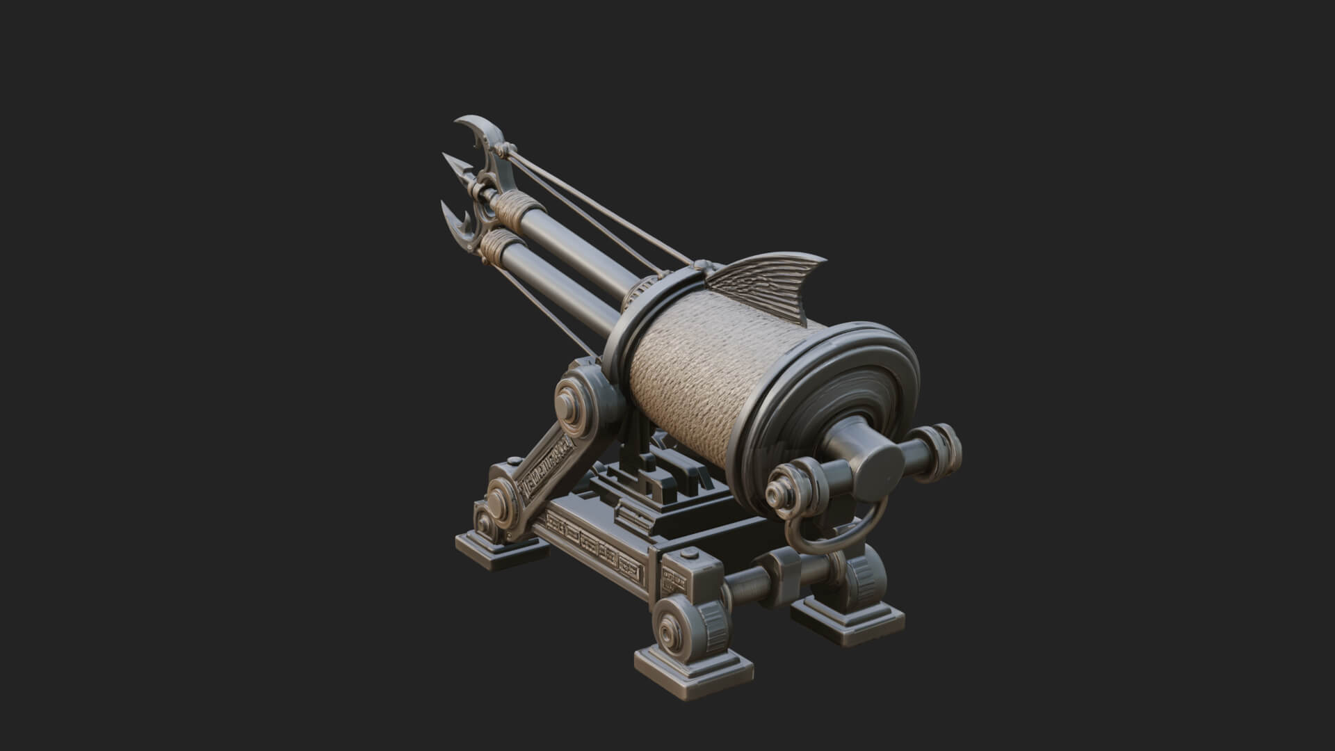 Harpoon Launcher Engine Model Design 3 3D Print Model 3D Model