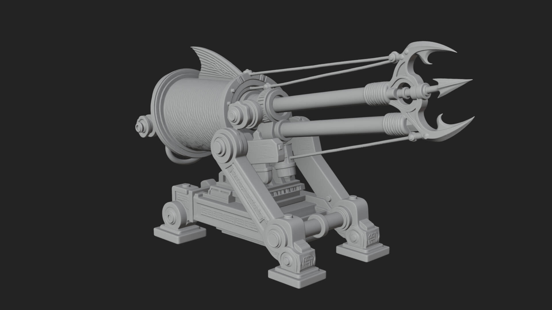 Harpoon Launcher Engine Model Design 3 3D Print Model 3D Model
