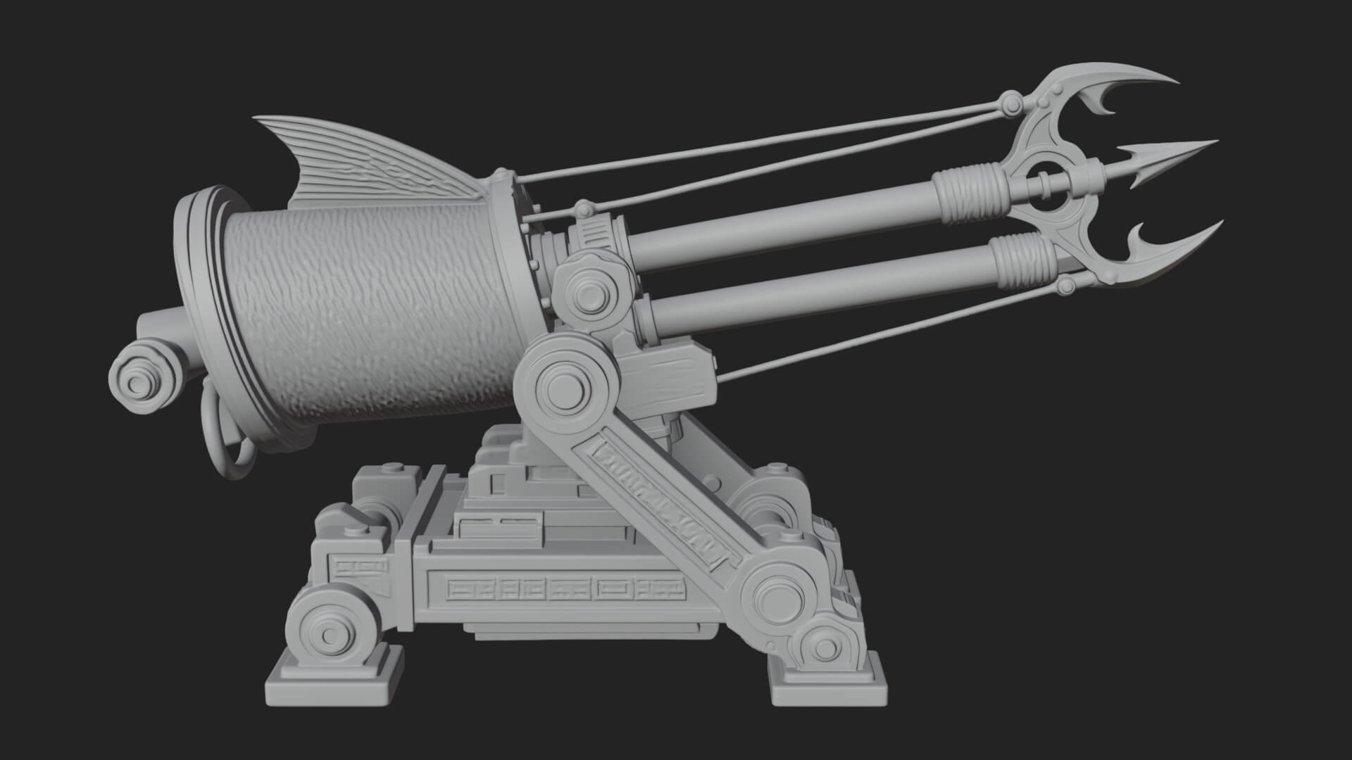 Harpoon Launcher Engine Model Design 3 3D Print Model 3D Model