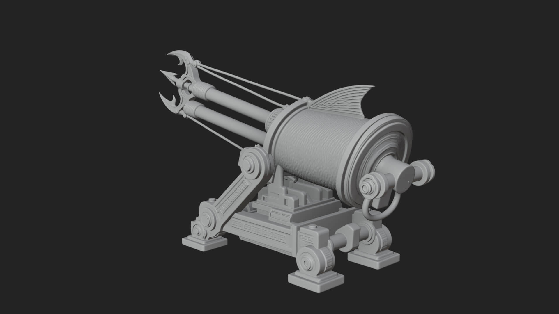 Harpoon Launcher Engine Model Design 3 3D Print Model 3D Model