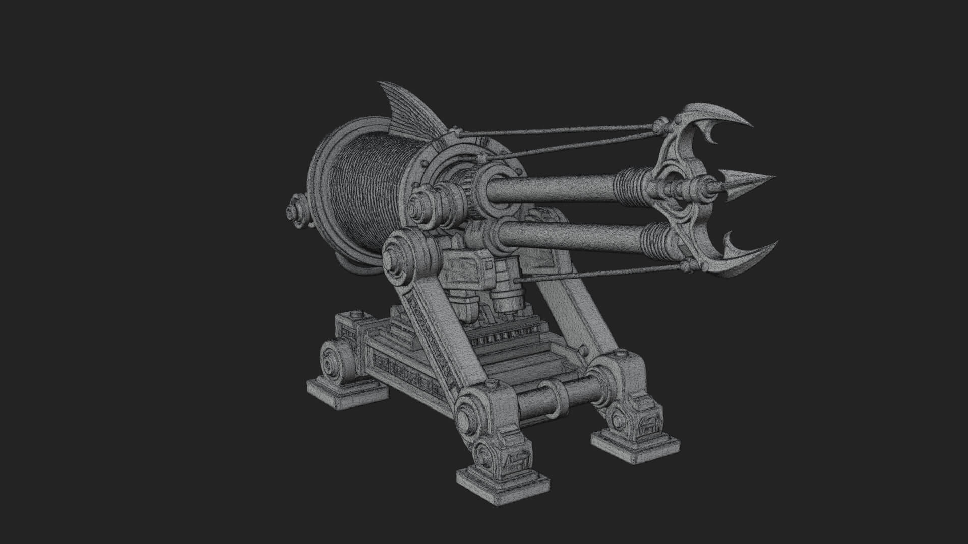 Harpoon Launcher Engine Model Design 3 3D Print Model 3D Model