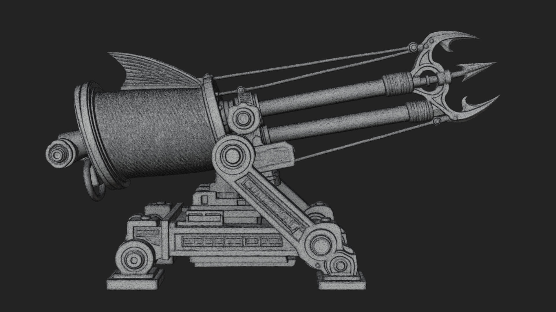 Harpoon Launcher Engine Model Design 3 3D Print Model 3D Model