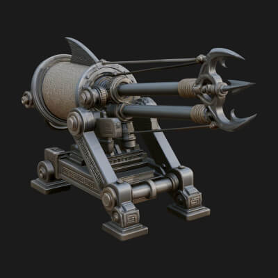 Harpoon Launcher Engine Model Design 3 3D Print Model