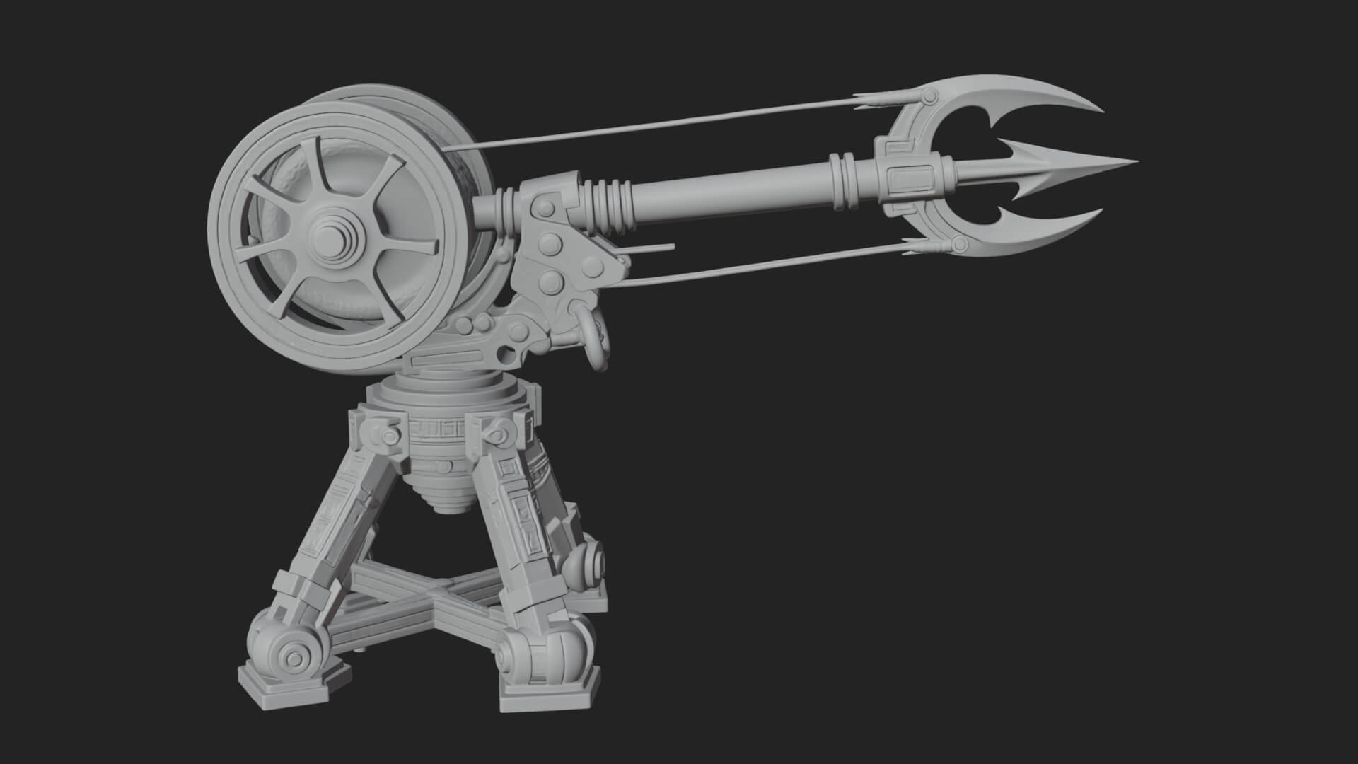 Harpoon Launcher Engine Model Design 4 3D Print Model 3D Model