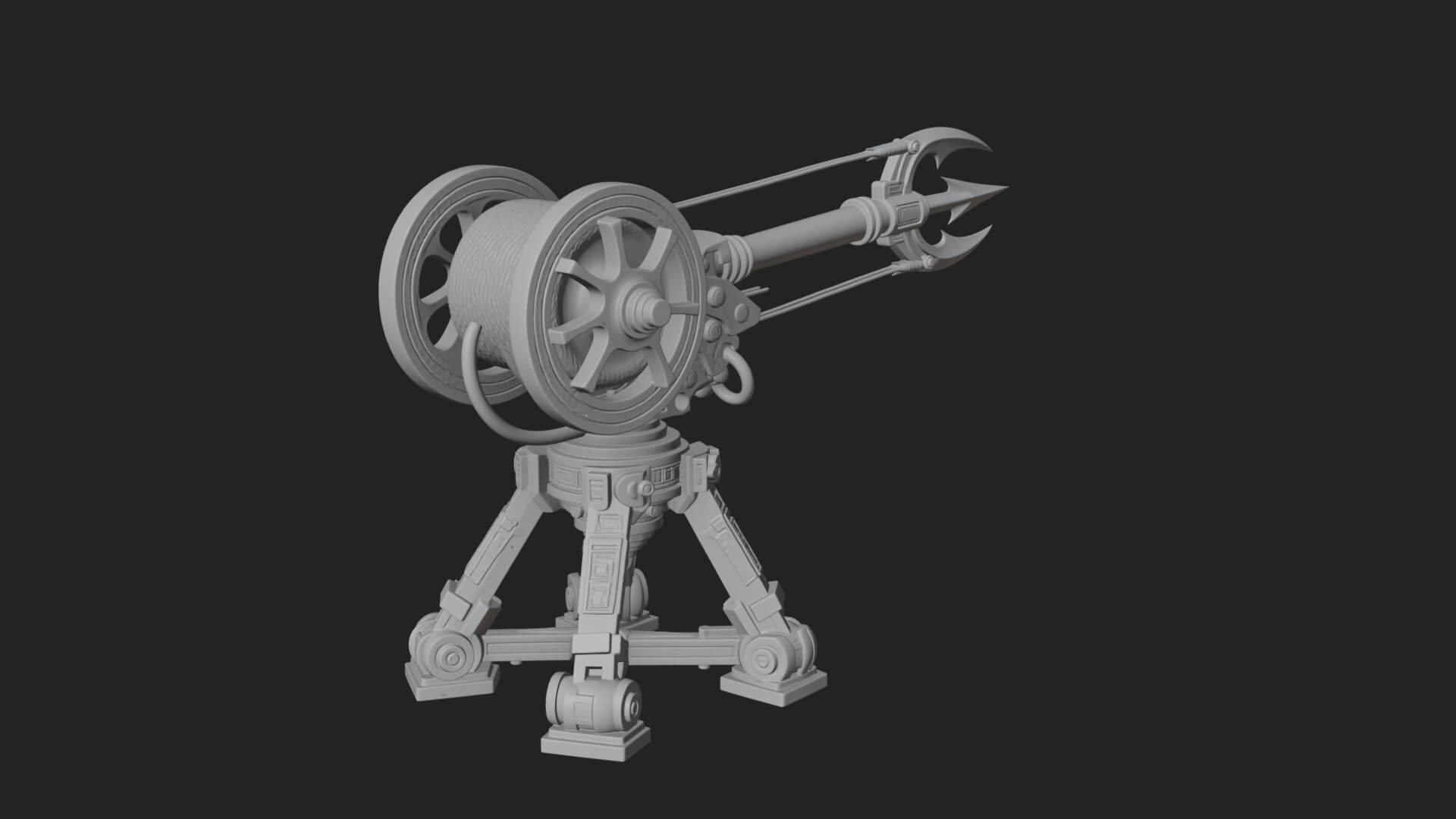 Harpoon Launcher Engine Model Design 4 3D Print Model 3D Model