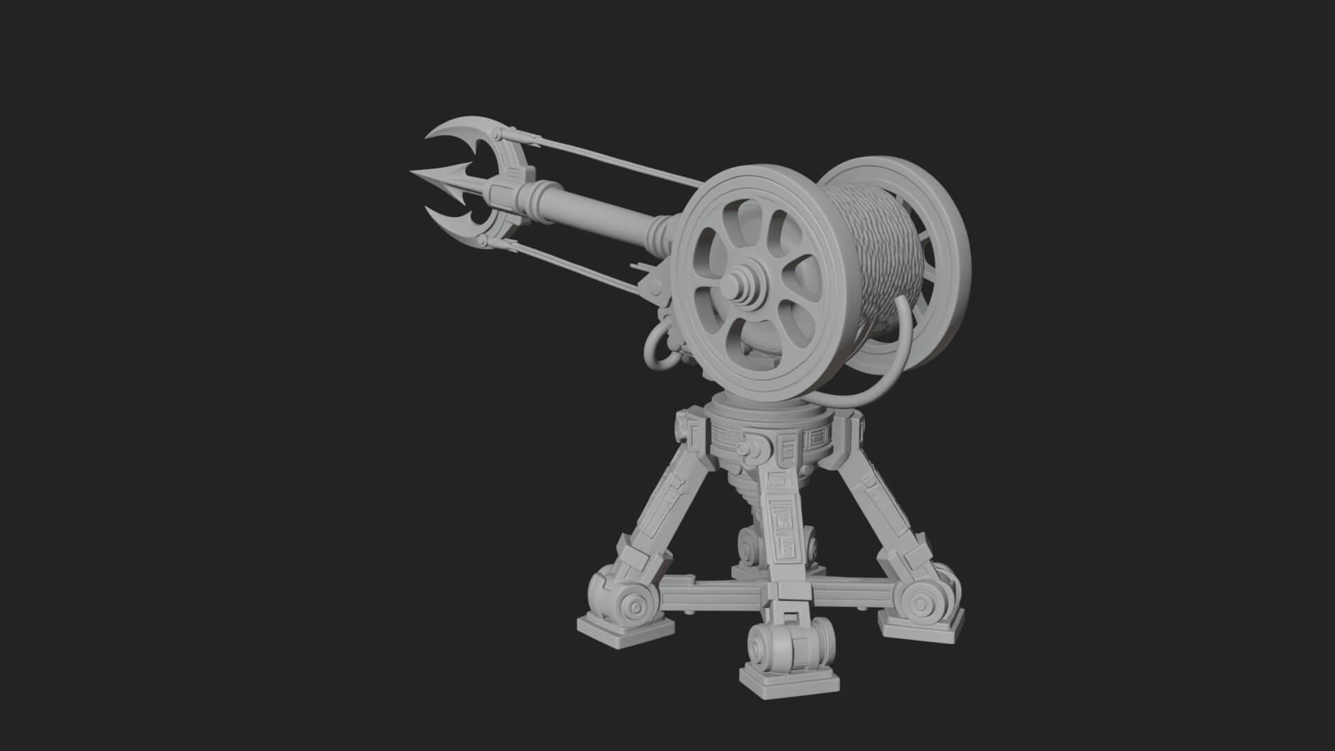 Harpoon Launcher Engine Model Design 4 3D Print Model 3D Model