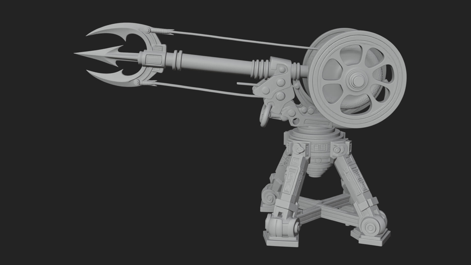 Harpoon Launcher Engine Model Design 4 3D Print Model 3D Model