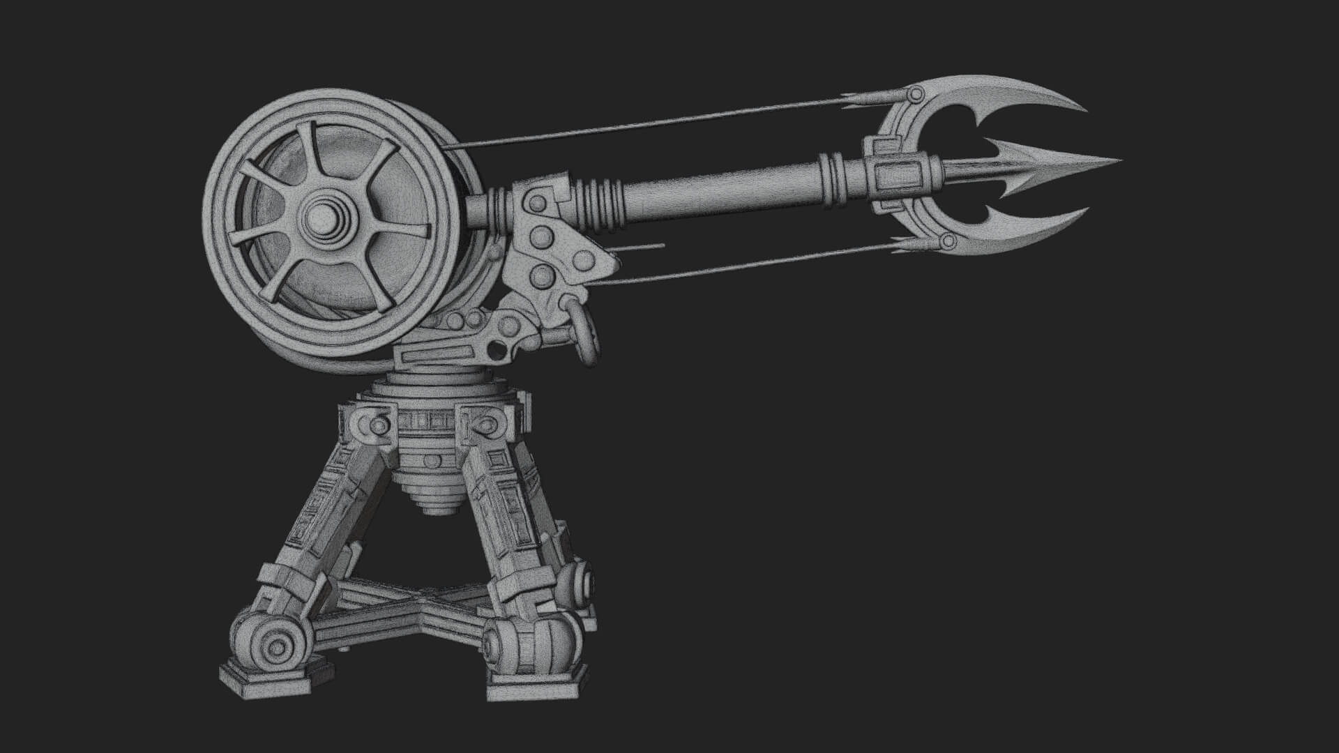 Harpoon Launcher Engine Model Design 4 3D Print Model 3D Model