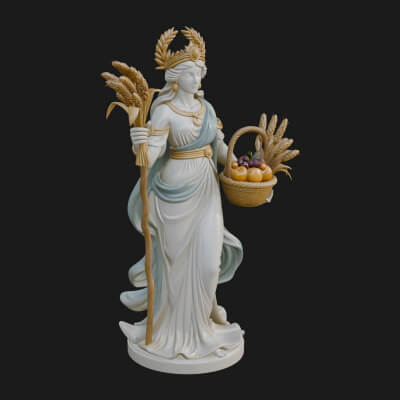 Harvest Goddess Statue Design 7 3D Print Model
