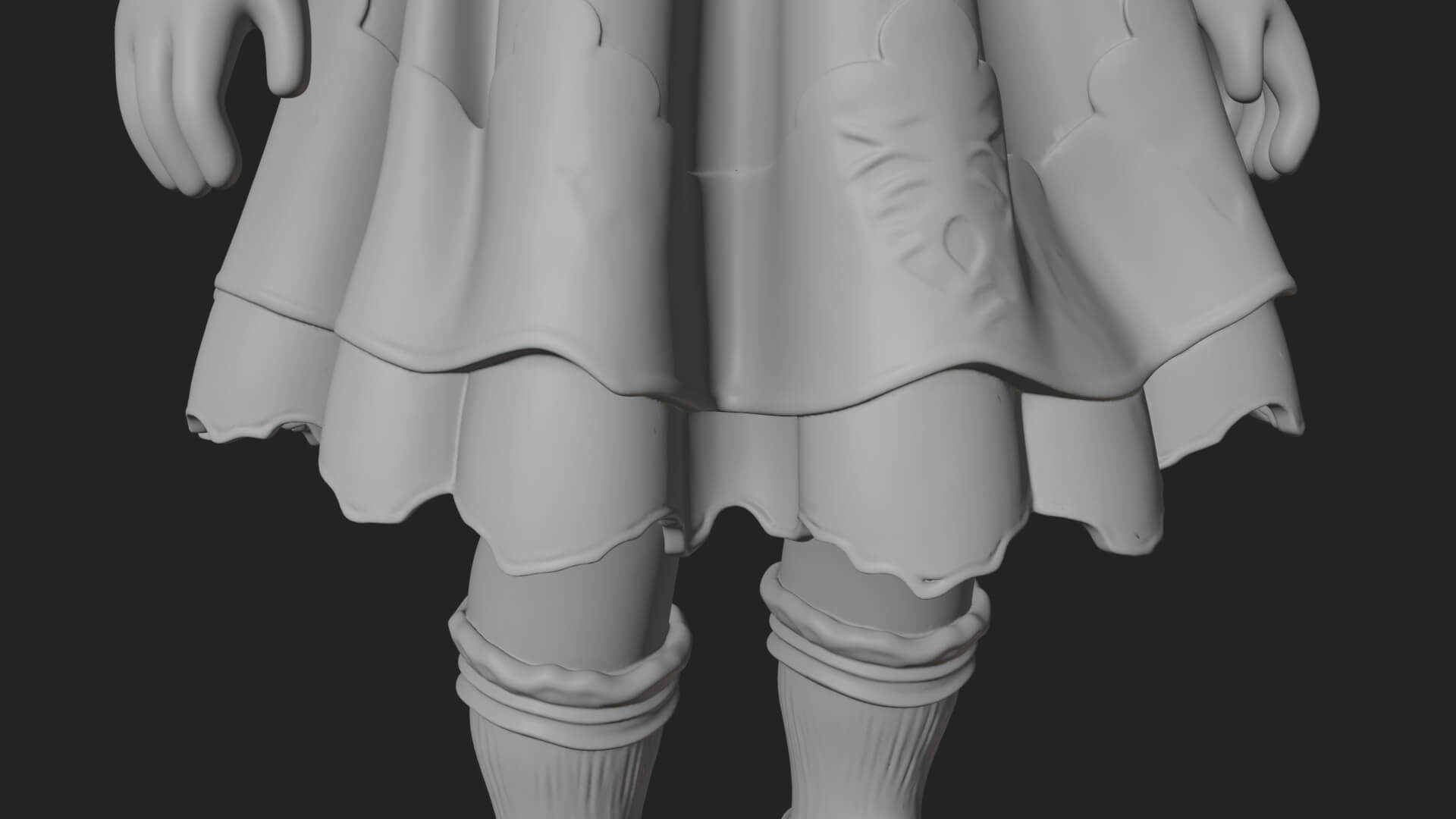 Haunted Porcelain Doll Statue Design 3 3D Print Model 3D Model