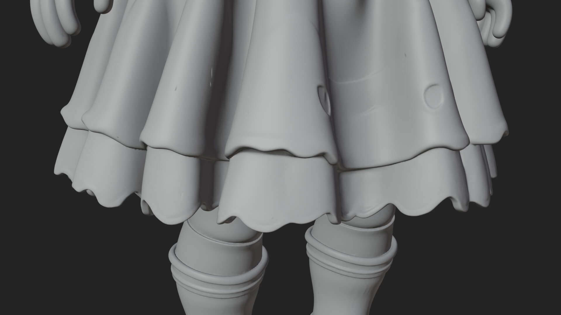 Haunted Porcelain Doll Statue Design 4 3D Print Model 3D Model