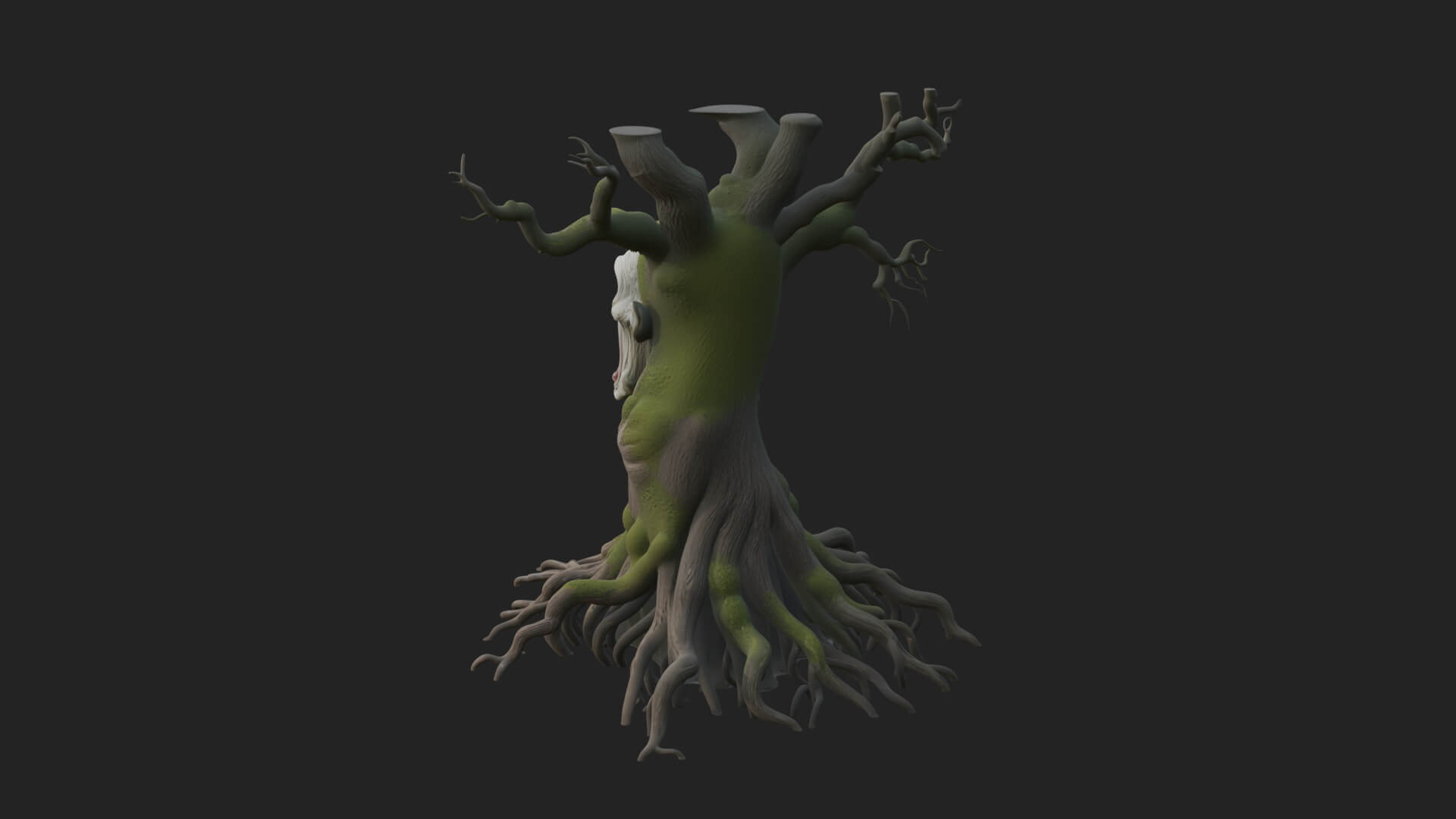 Haunted Tree Monster Statue Design 1 3D Print Model 3D Model