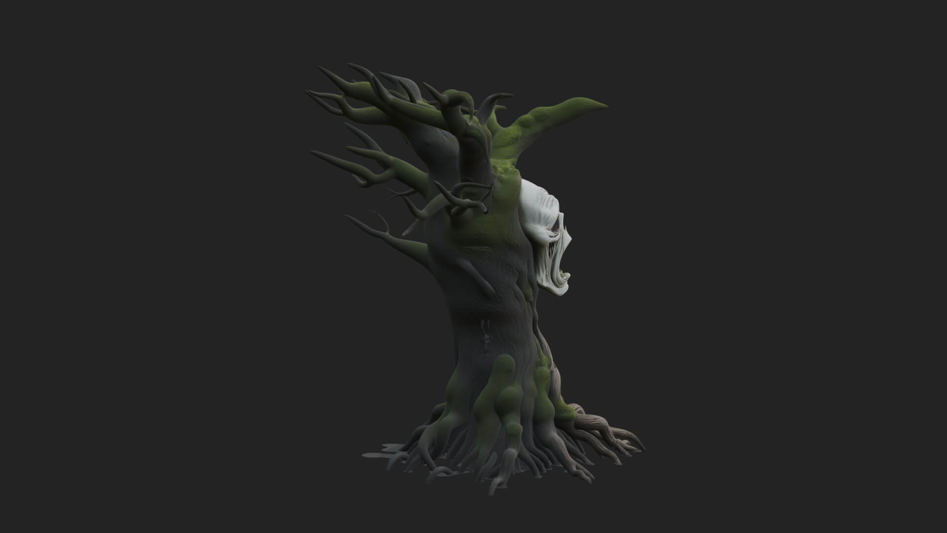 Haunted Tree Monster Statue Design 2 3D Print Model 3D Model