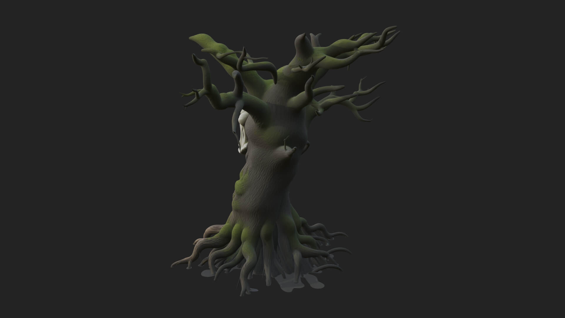 Haunted Tree Monster Statue Design 2 3D Print Model 3D Model