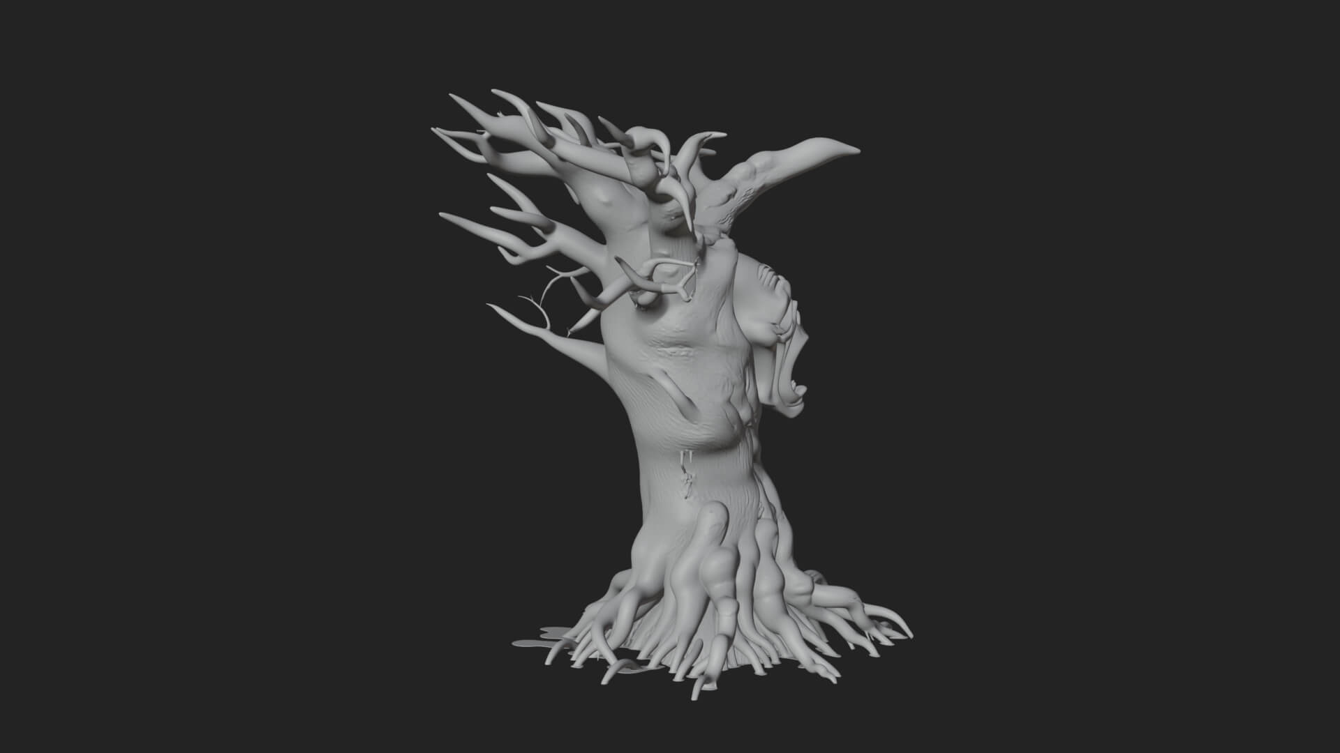 Haunted Tree Monster Statue Design 2 3D Print Model 3D Model