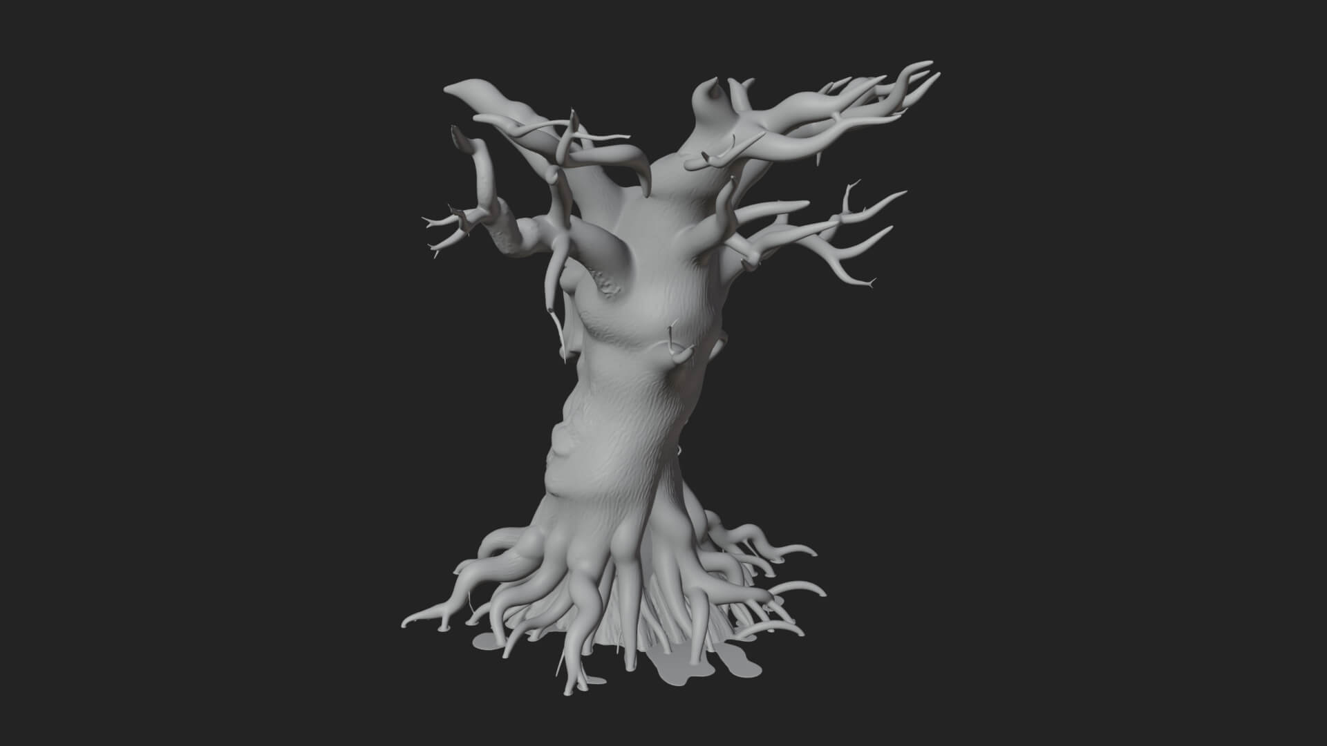 Haunted Tree Monster Statue Design 2 3D Print Model 3D Model