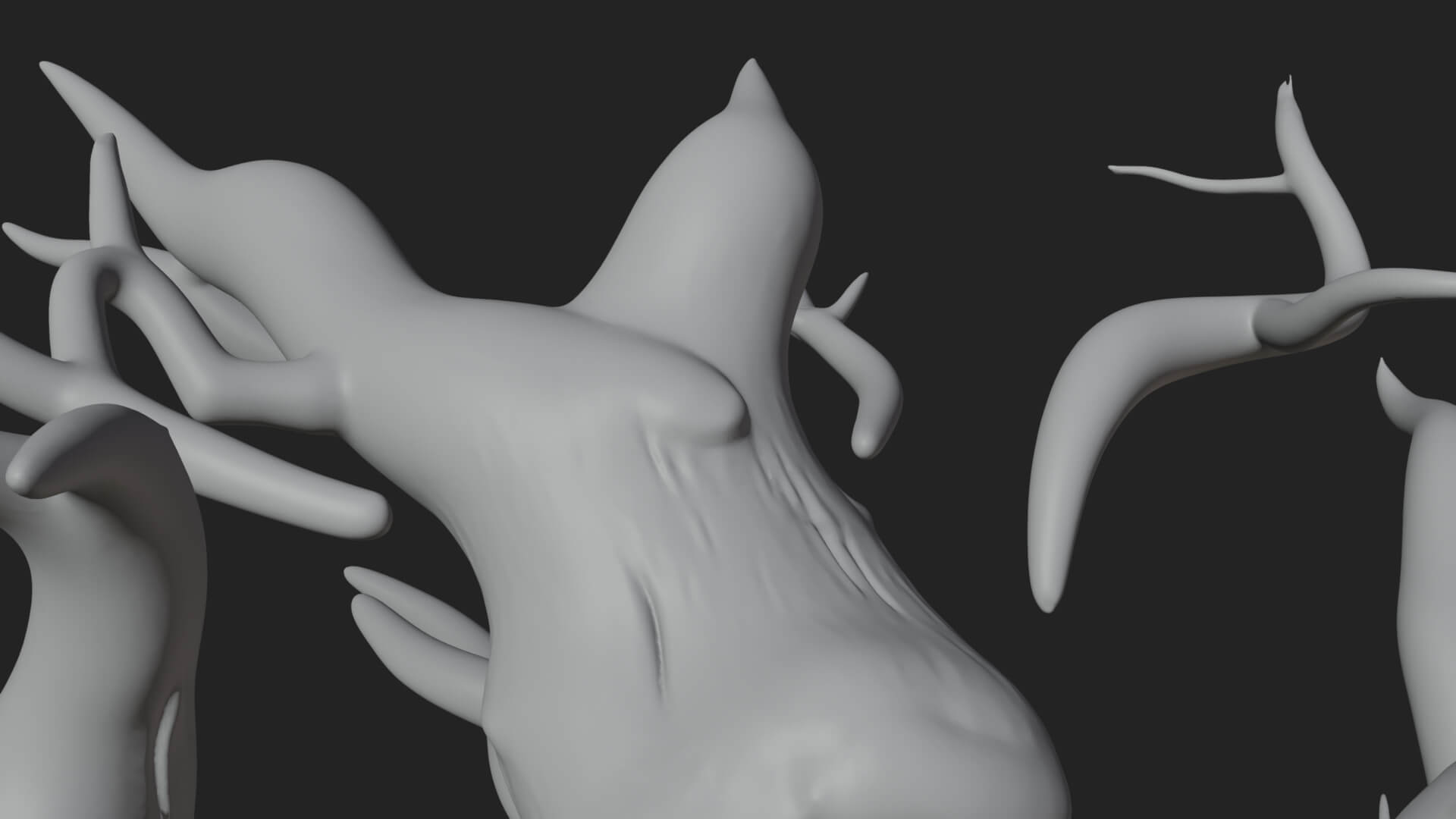 Haunted Tree Monster Statue Design 2 3D Print Model 3D Model