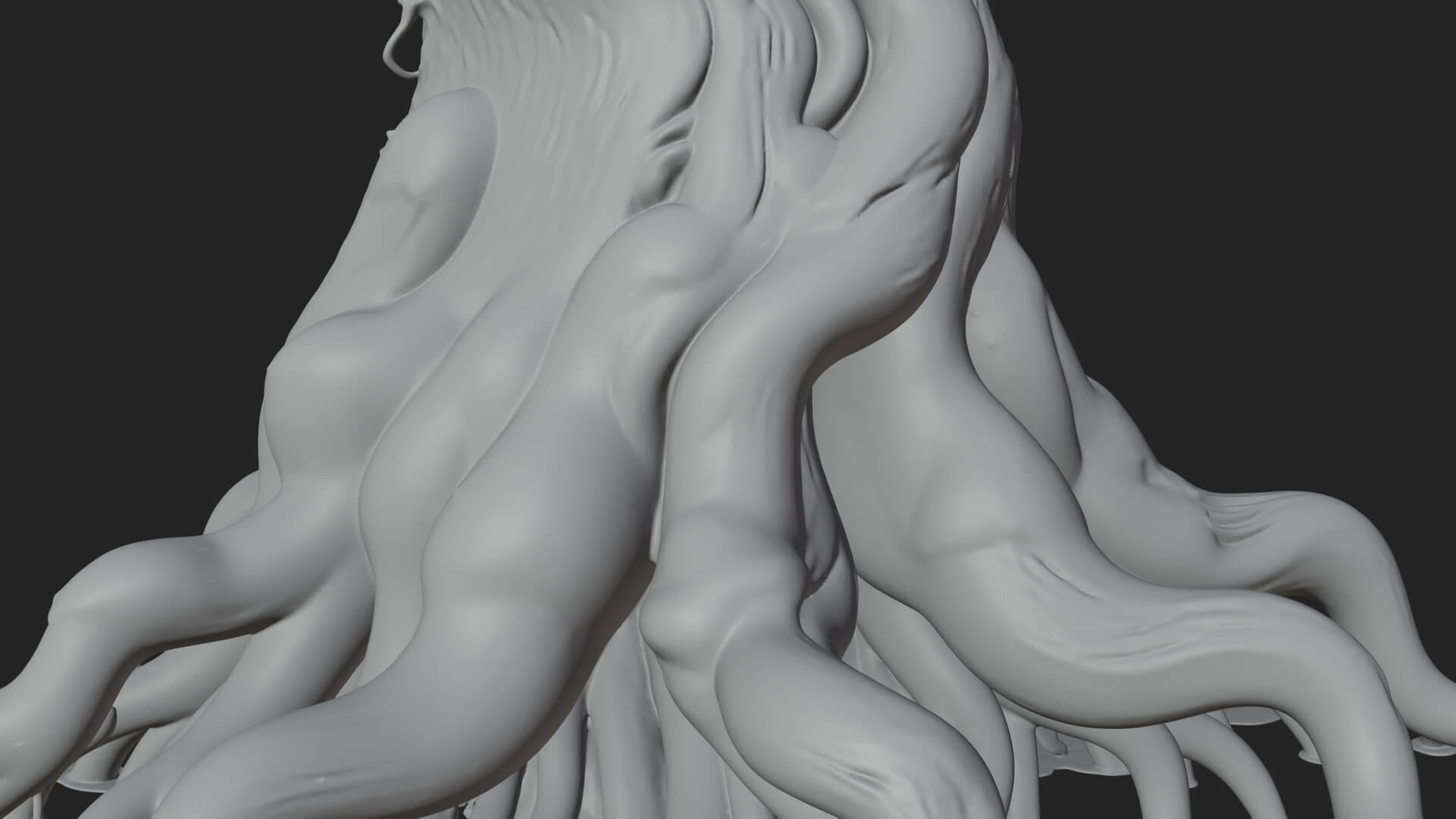Haunted Tree Monster Statue Design 2 3D Print Model 3D Model