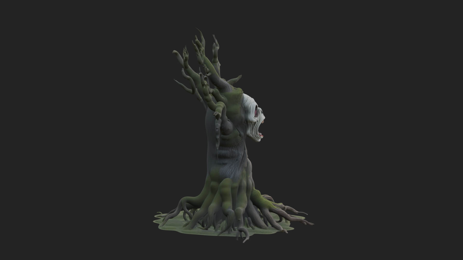 Haunted Tree Monster Statue Design 3 3D Print Model 3D Model