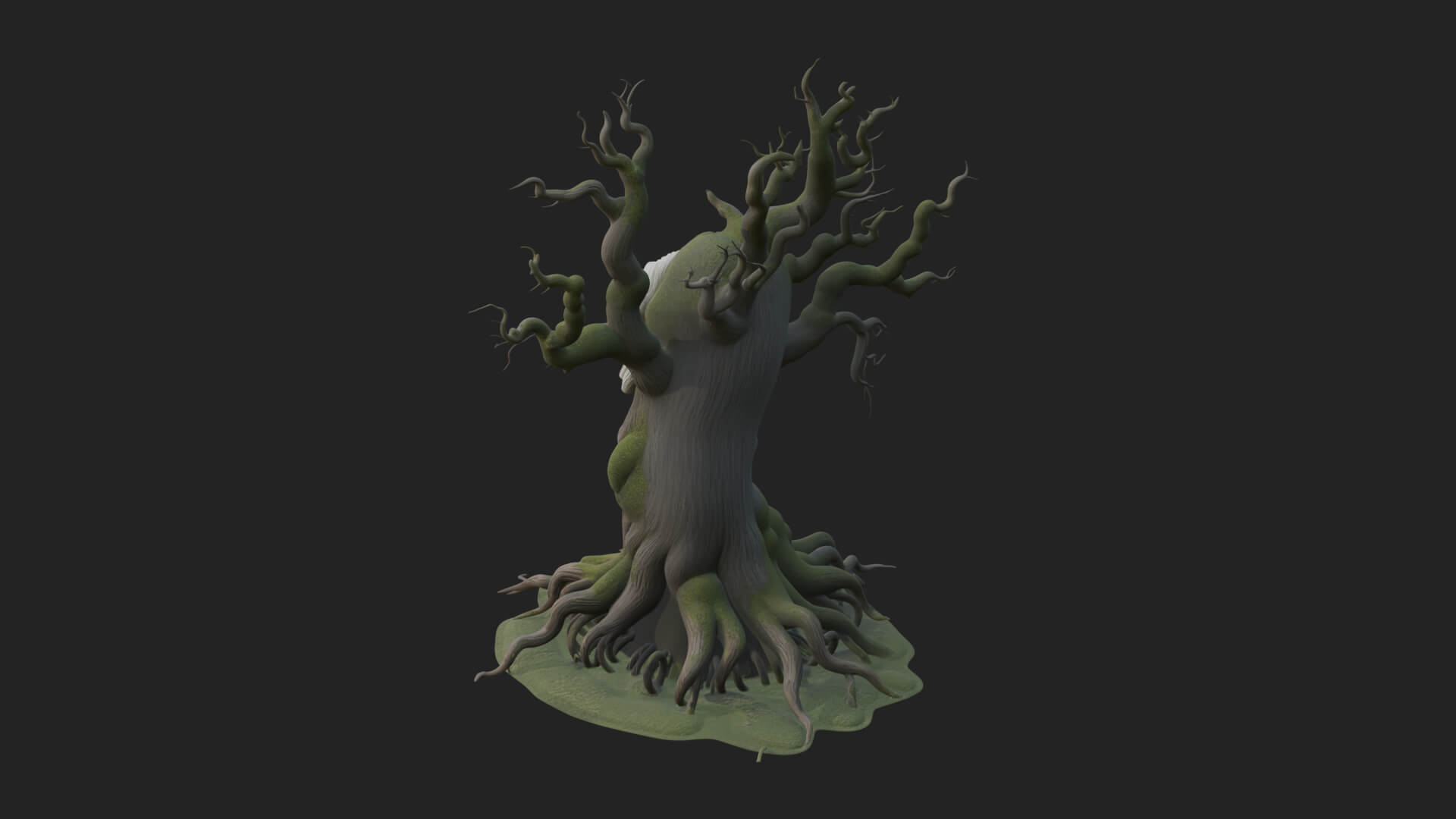 Haunted Tree Monster Statue Design 3 3D Print Model 3D Model