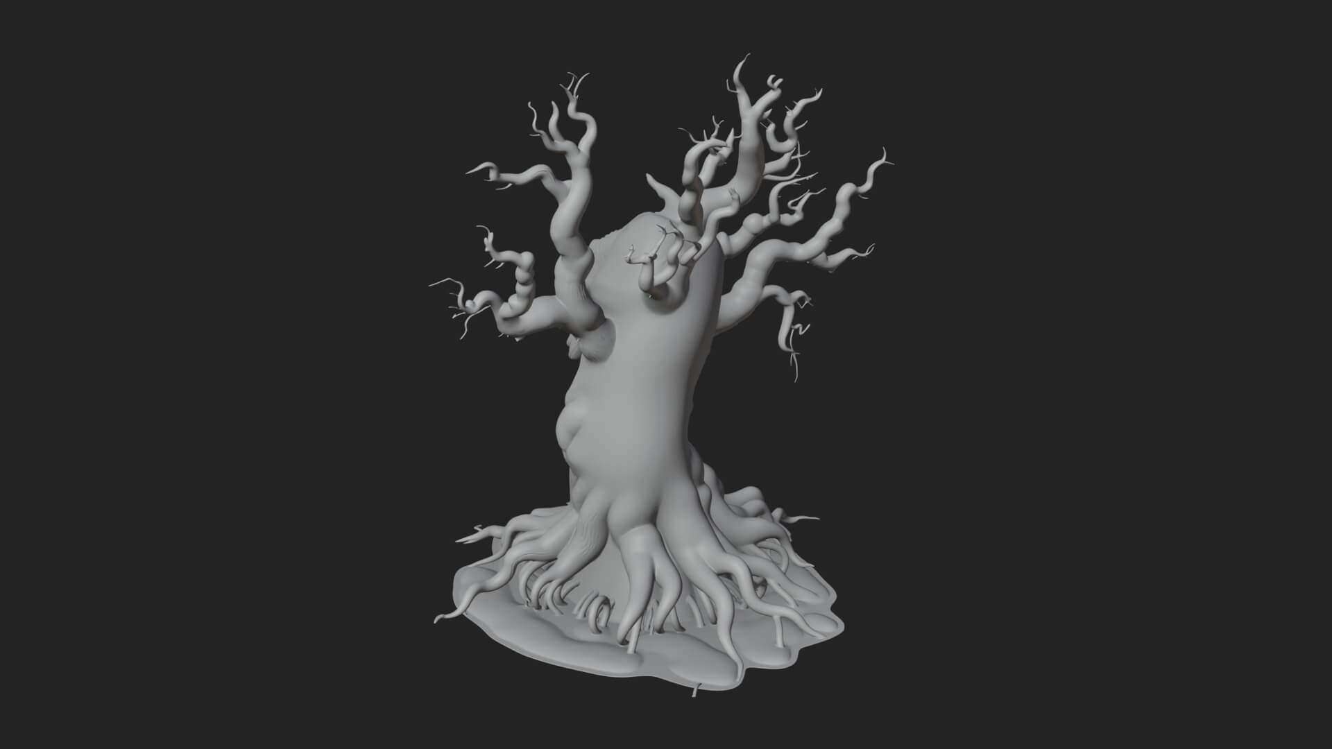 Haunted Tree Monster Statue Design 3 3D Print Model 3D Model