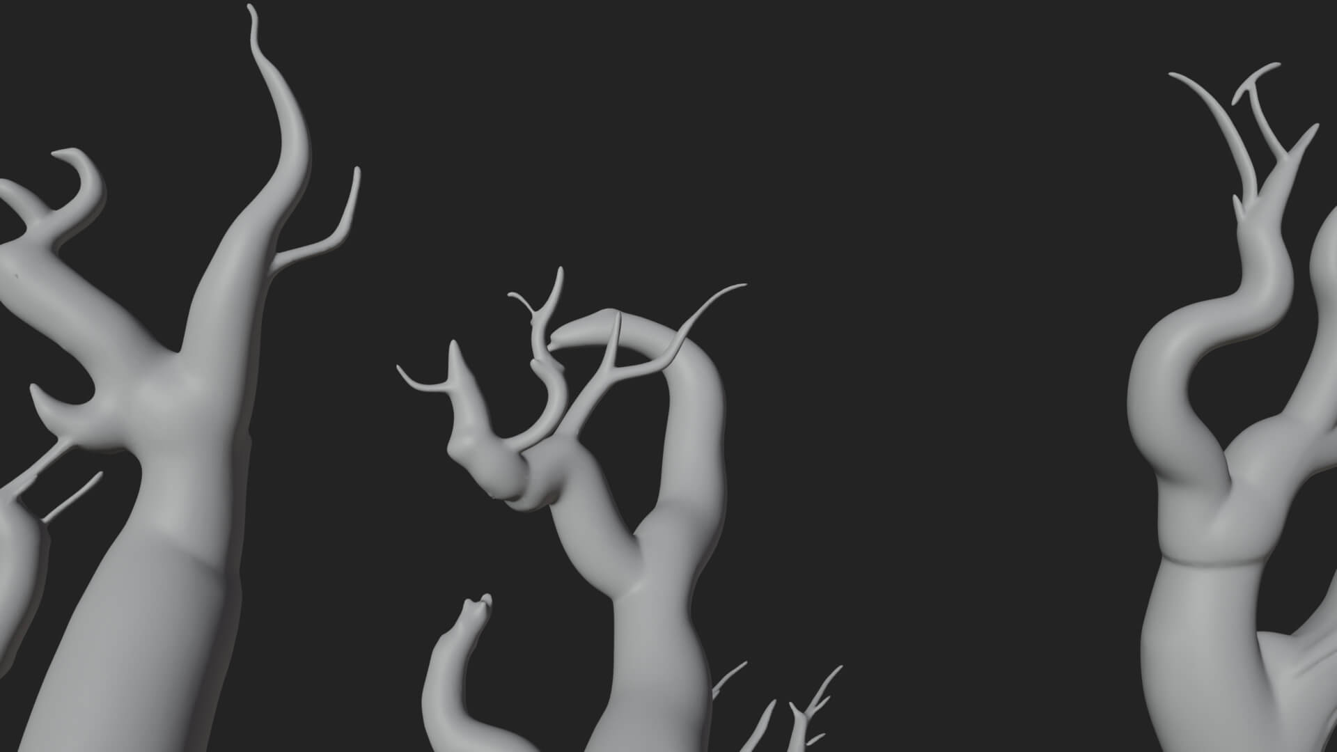 Haunted Tree Monster Statue Design 3 3D Print Model 3D Model