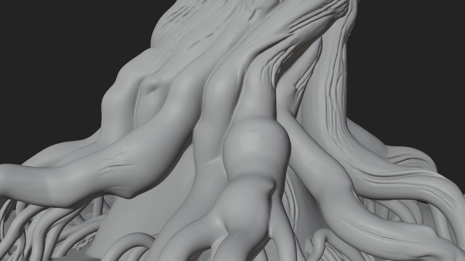 Haunted Tree Monster Statue Design 3 3D Print Model 3D Model