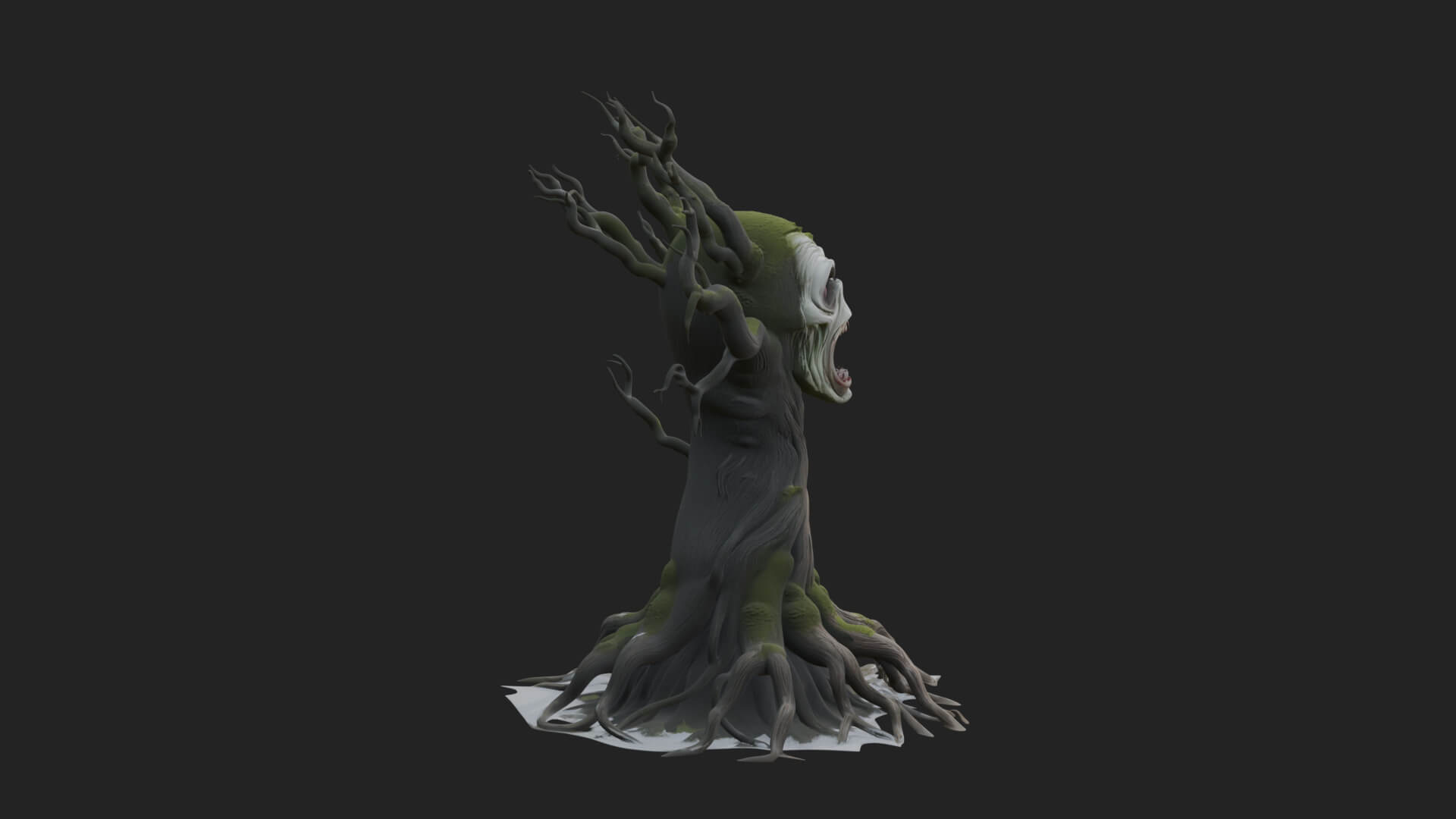 Haunted Tree Monster Statue Design 4 3D Print Model 3D Model