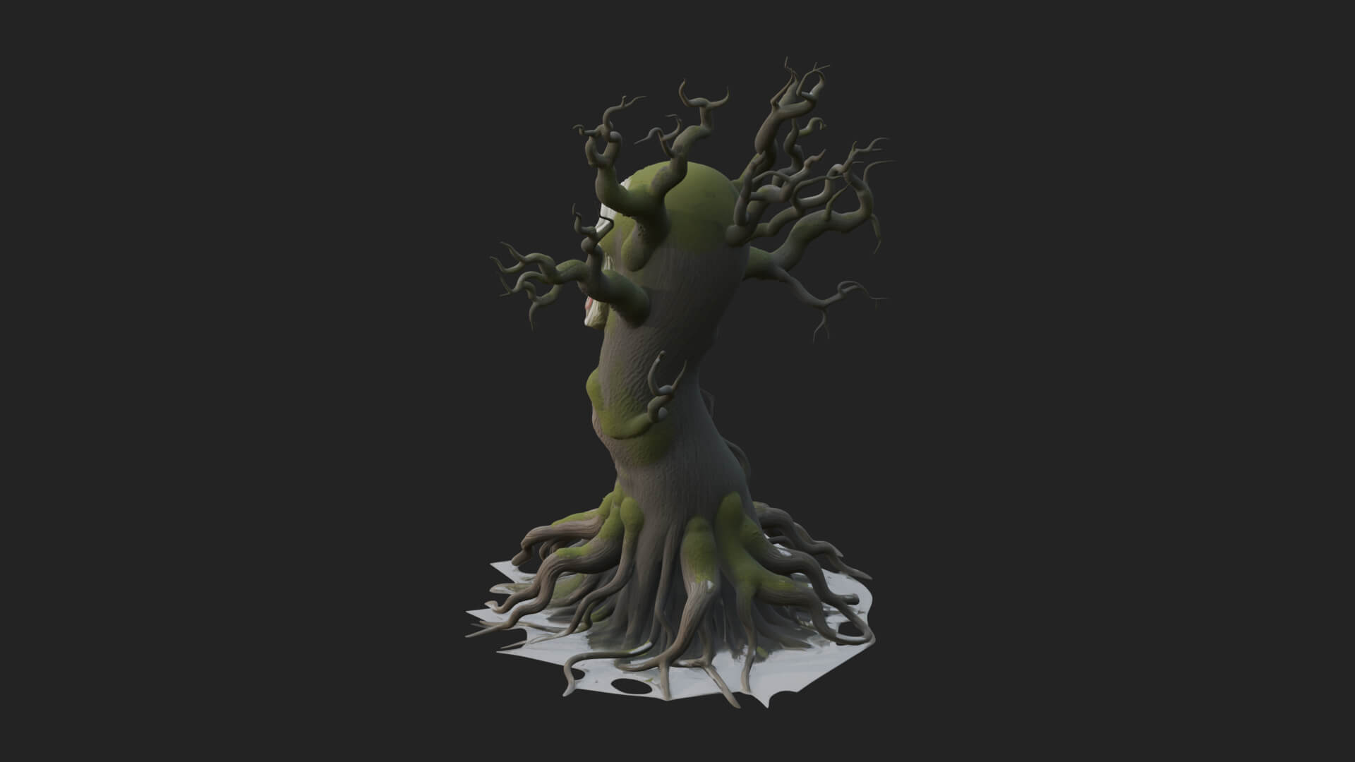 Haunted Tree Monster Statue Design 4 3D Print Model 3D Model