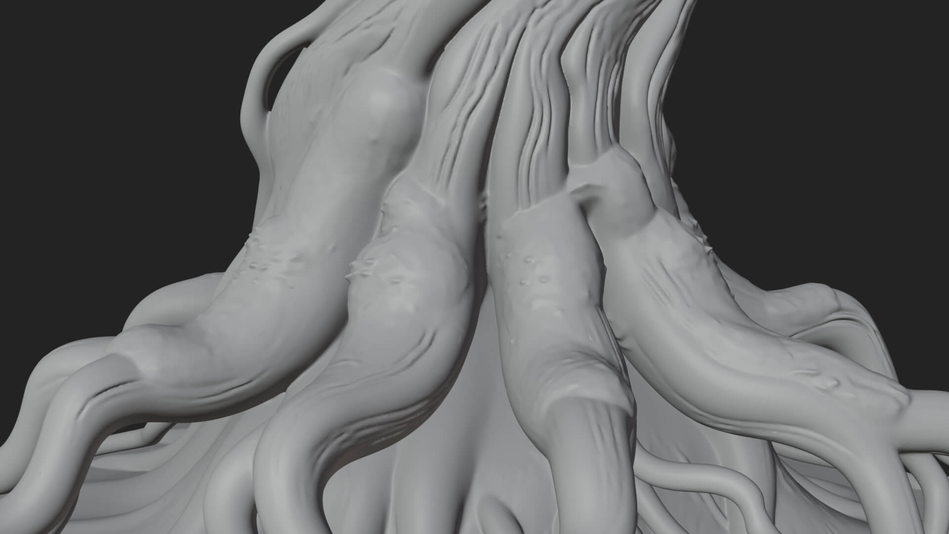 Haunted Tree Monster Statue Design 4 3D Print Model 3D Model