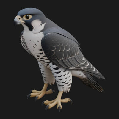 Hawk Bird Statue Design 8 3D Print Model