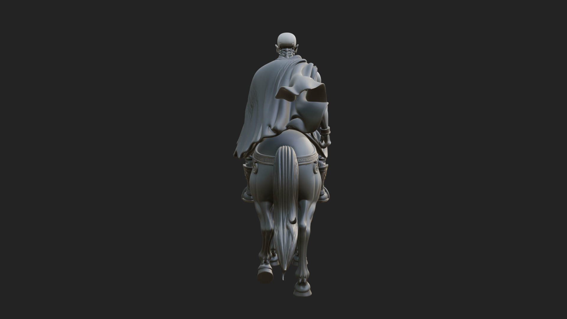 Headless Horseman Rider Statue Design 1 3D Print Model 3D Model