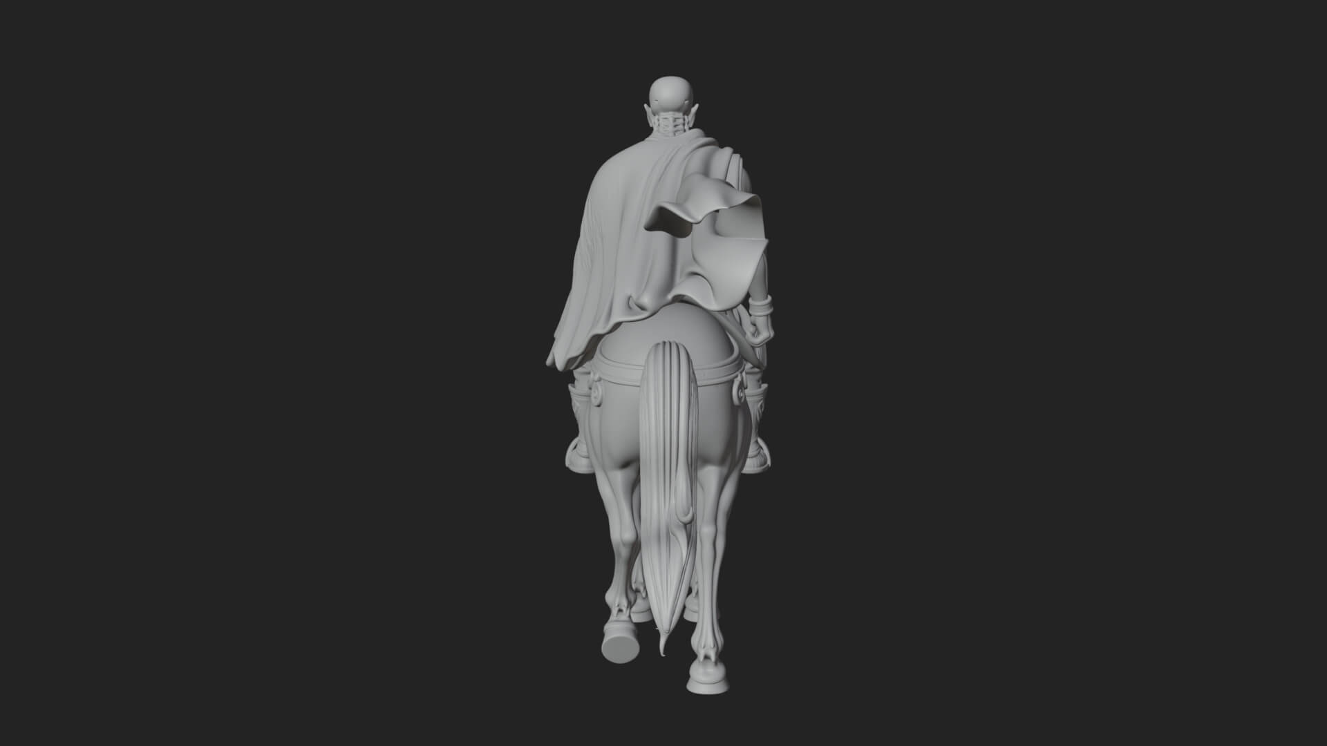 Headless Horseman Rider Statue Design 1 3D Print Model 3D Model